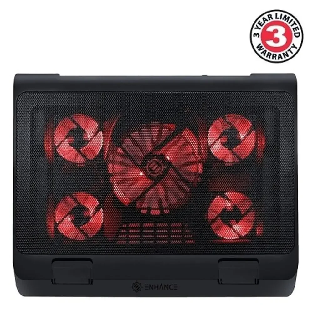 ENHANCE GX-C1 Gaming Red LED Laptop Portable Cooling Stand